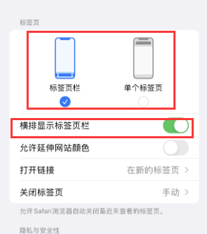 克什克腾iPhone授权维修分享Safari浏览器如何切换标签栏位置 